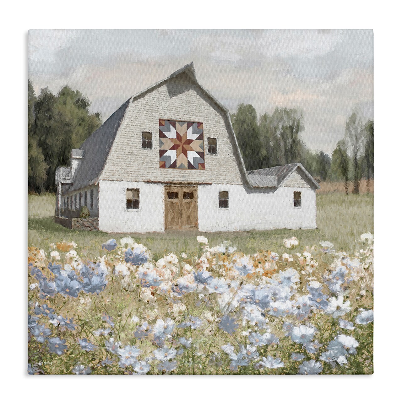 Stupell Industries Meadow View & Barn Canvas Wall Art Design by Amber Sterling